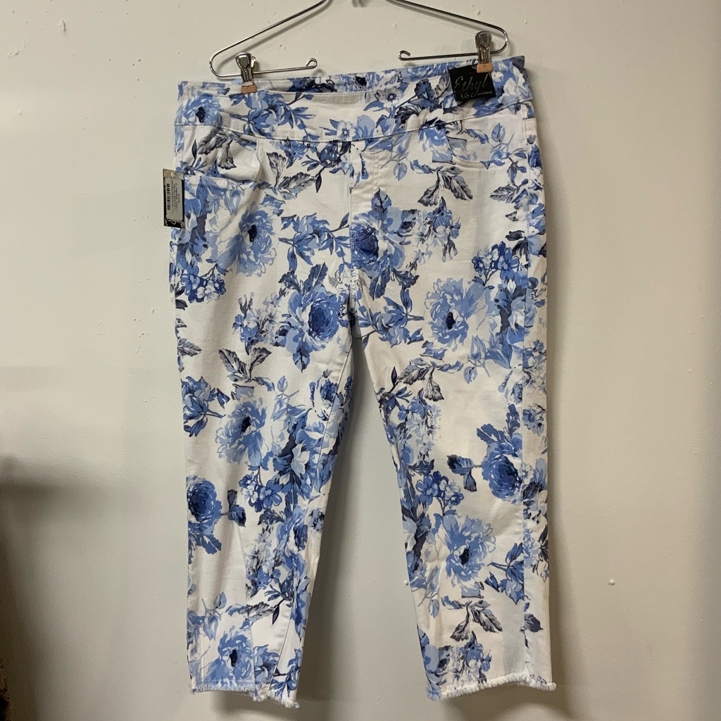 Ethyl (16) Wh Blu Flwr Capri Nwt